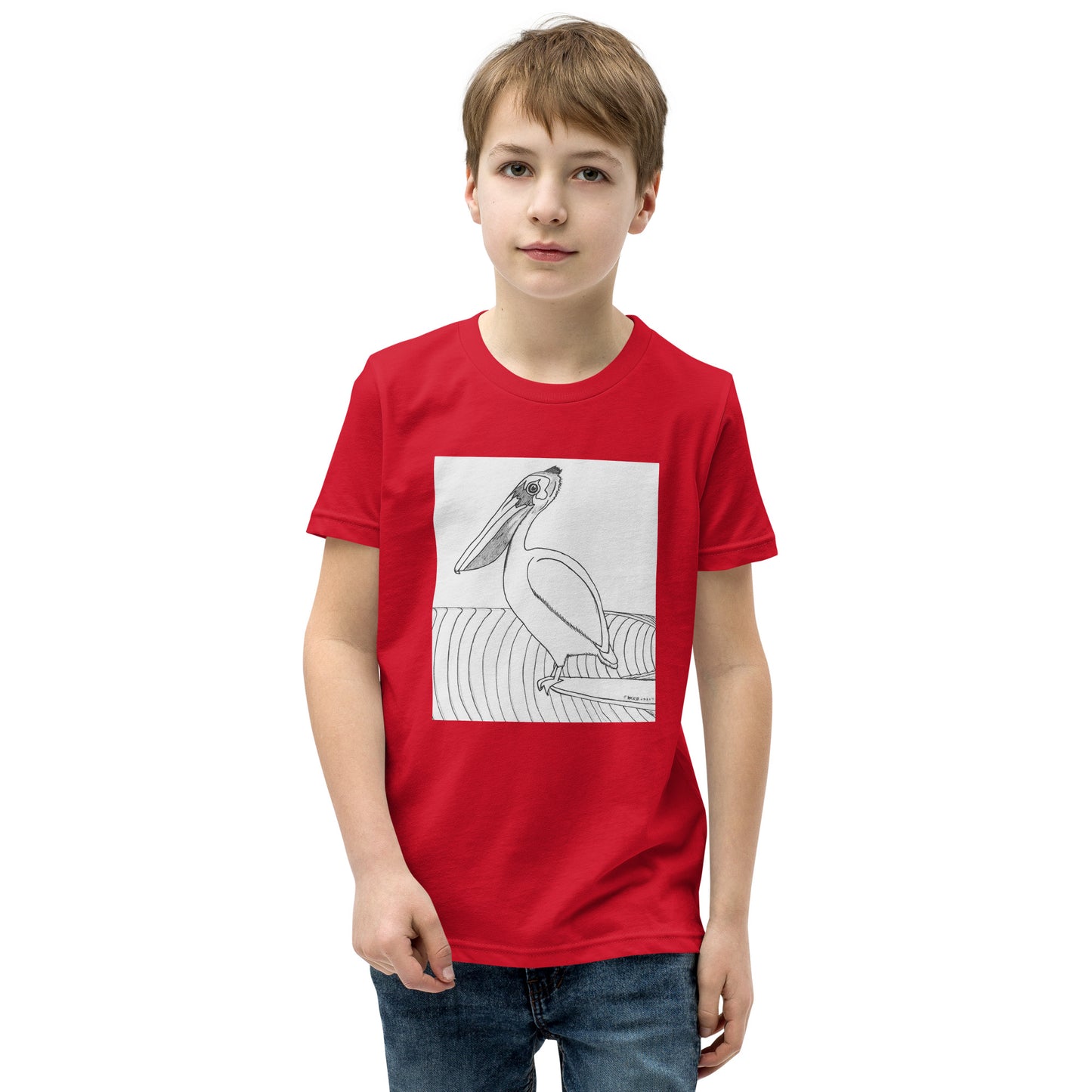 Pelican Hanging Ten, Youth Short Sleeve Unisex fit T-Shirt