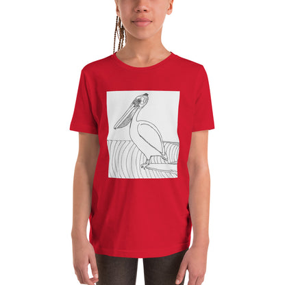 Pelican Hanging Ten, Youth Short Sleeve Unisex fit T-Shirt