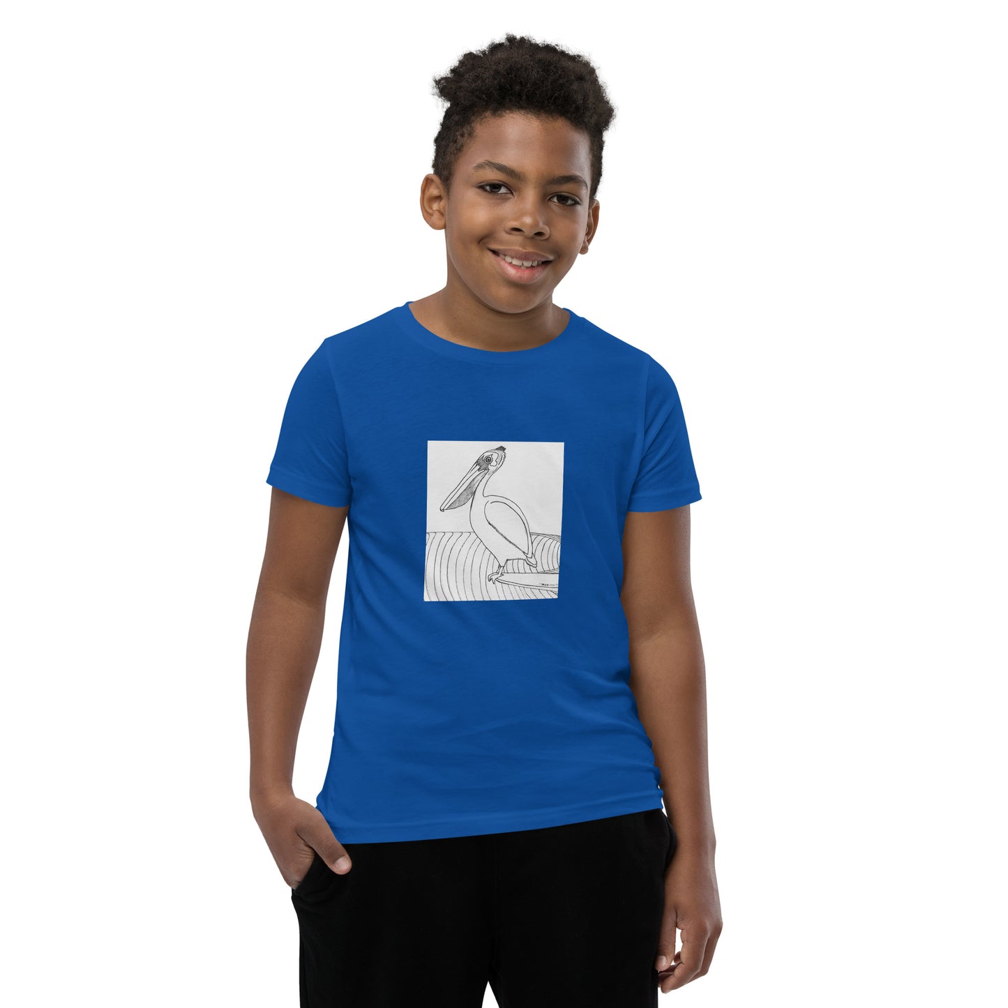 Youth Short Sleeve T-Shirt, Pelican Hanging Ten