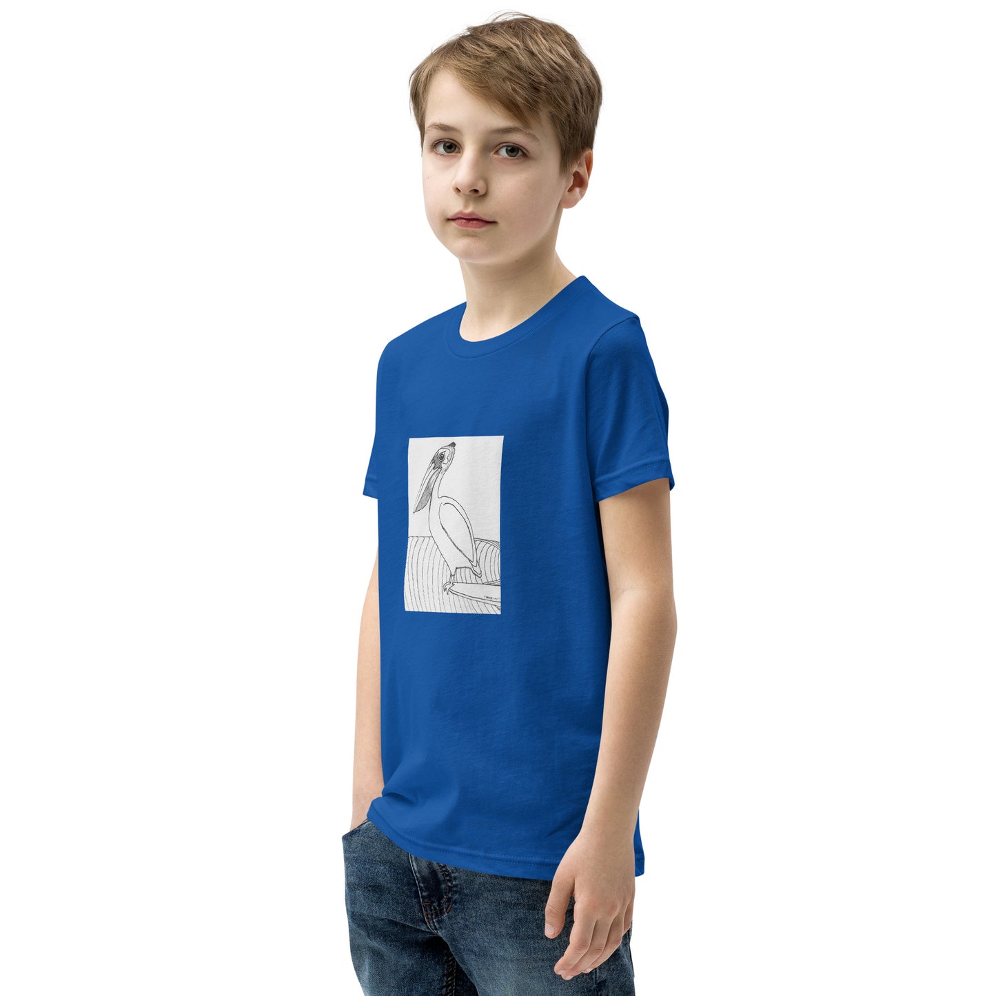 Youth Short Sleeve T-Shirt, Pelican Hanging Ten