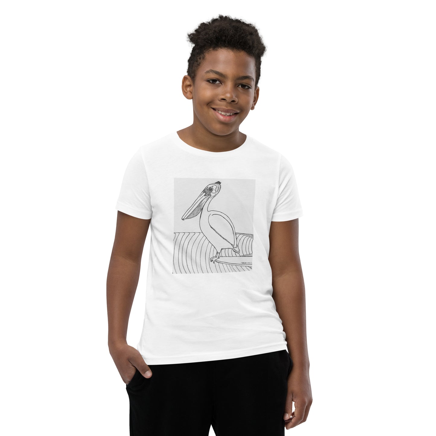 Pelican Hanging Ten, Youth Short Sleeve Unisex fit T-Shirt