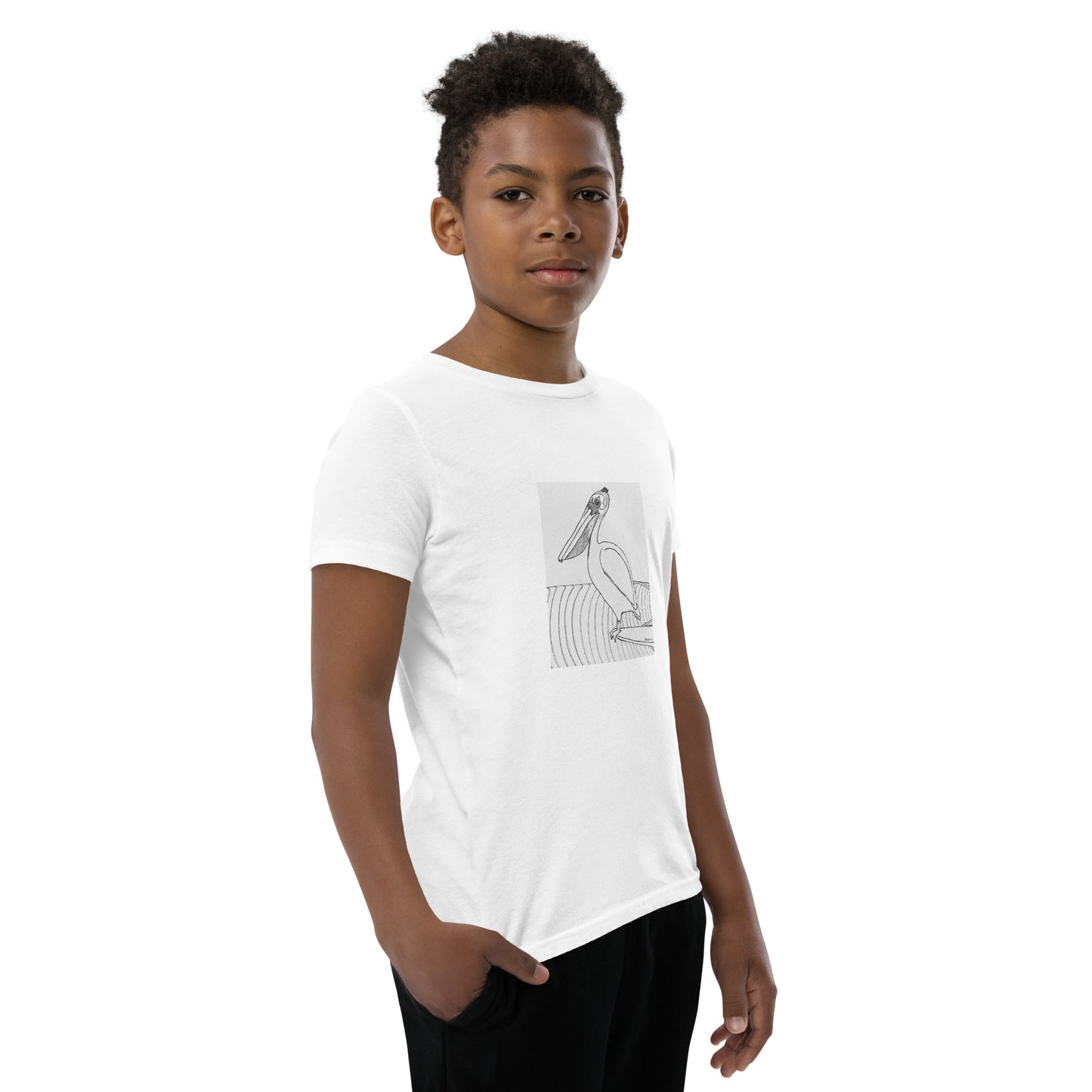 Youth Short Sleeve T-Shirt, Pelican Hanging Ten